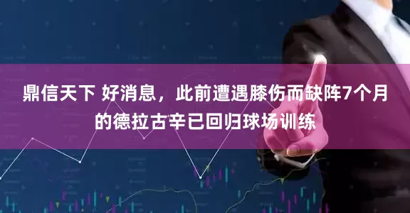 鼎信天下 好消息，此前遭遇膝伤而缺阵7个月的德拉古辛已回归球场训练